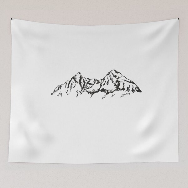Item preview, Watzmann Mountain Mount Hiking line art sunset  designed and sold by TRIBExSPACE.