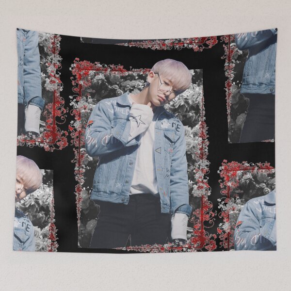 Item preview, Lee Hoseok MONSTA X Wonho Korean Kpop Floral Design designed and sold by Piosenka Art.