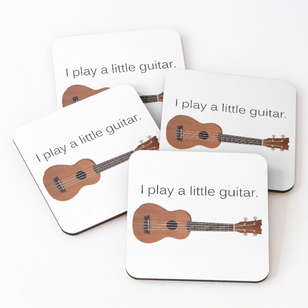 Item preview, I Play a Little Guitar Funny Pun Ukulele Player Gift  designed and sold by JodyLamp.