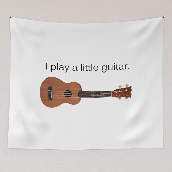 Item preview, I Play a Little Guitar Funny Pun Ukulele Player Gift  designed and sold by JodyLamp.