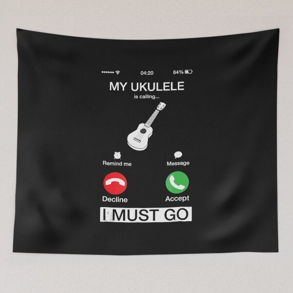 Item preview, My Ukulele Is Calling And I Must Go Funny Phone Screen  designed and sold by JodyLamp.