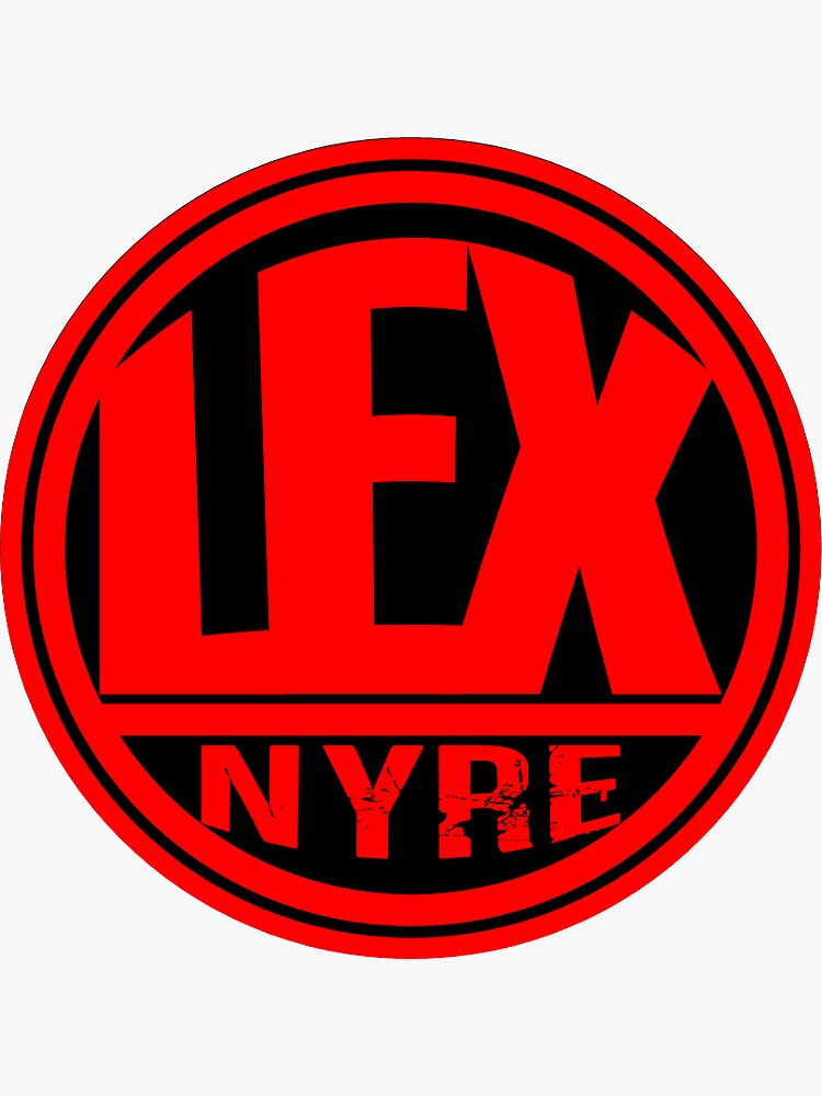 LEX Logo Sticker Black Red Sticker For Sale By LEX Redbubble