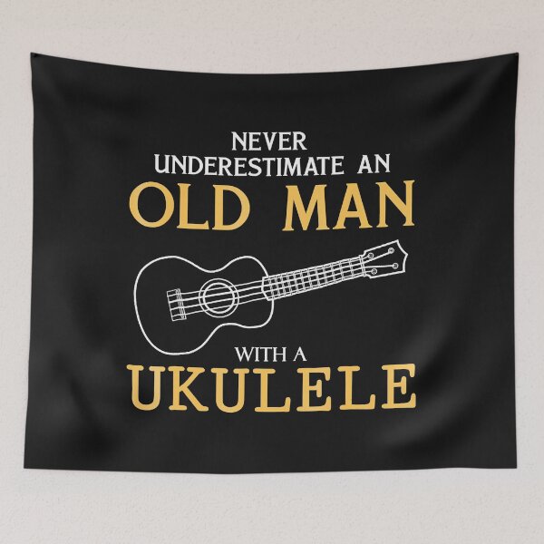 Item preview, Never Underestimate an Old Man with an ukulele  designed and sold by JodyLamp.
