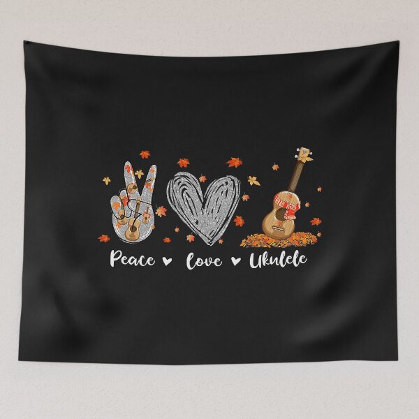 Item preview, Peace Love Ukulele Hawaiian Ukelele Uke Guitar Players  designed and sold by JodyLamp.