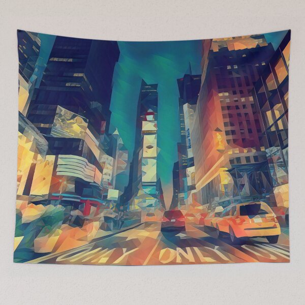 Item preview, Times Square, New York City - Low Poly Art - MM0015LPAD1 designed and sold by MktngMultiverse.