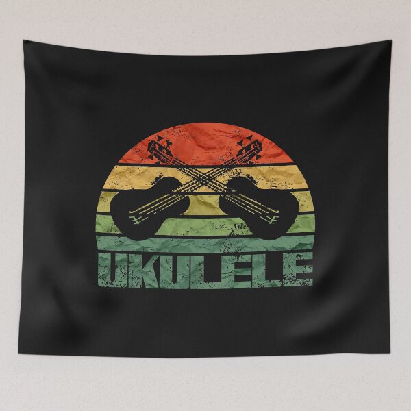 Item preview, Pineapple Ukulele Retro Hawaiian Uke Silhouette Sunset  designed and sold by JodyLamp.