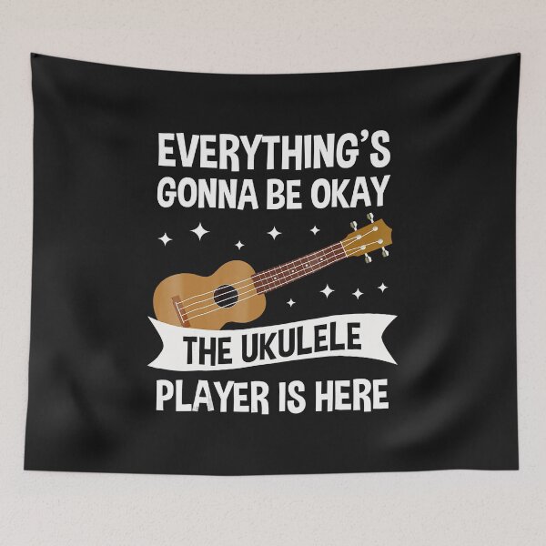 Item preview, The Ukulele Player is Here Ukulele Hawaiian Gift designed and sold by JodyLamp.