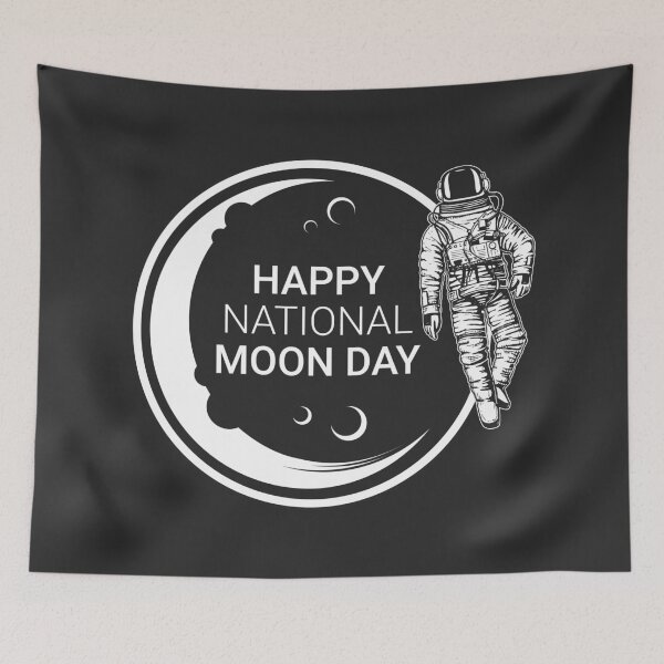 Item preview, Happy National Moon Day designed and sold by Dreaming-Anmi.