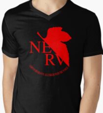 Nerv Logo, Neon Genesis Evangelion Men's V-Neck T-Shirt