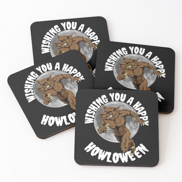 Item preview, WISHING YOU A, HAPPY HOWLOWEEN, WOLF MEME, WEREWOLF, designed and sold by R B Chrystal.