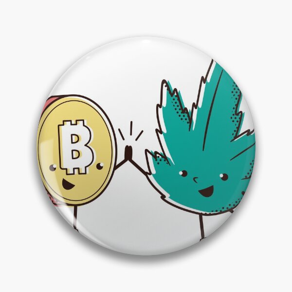 Item preview, Cute funny Bitcoin and weed cannabis cryptocurrency designed and sold by TRIBExSPACE.