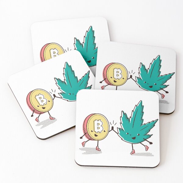 Item preview, Cute funny Bitcoin and weed cannabis cryptocurrency designed and sold by TRIBExSPACE.