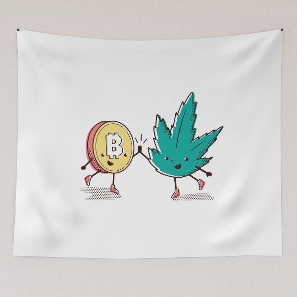 Item preview, Cute funny Bitcoin and weed cannabis cryptocurrency designed and sold by TRIBExSPACE.