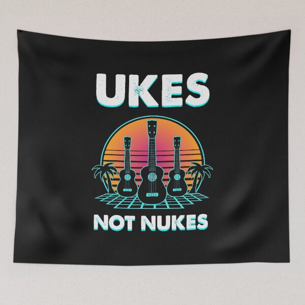Item preview, Ukes Not Nukes Funny Ukulele Player Guitar Musician Gift  designed and sold by JodyLamp.