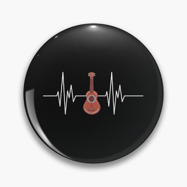 Item preview, Ukulele Heartbeat Hawaiian Musician Guitar Pulse Line Gift  designed and sold by JodyLamp.