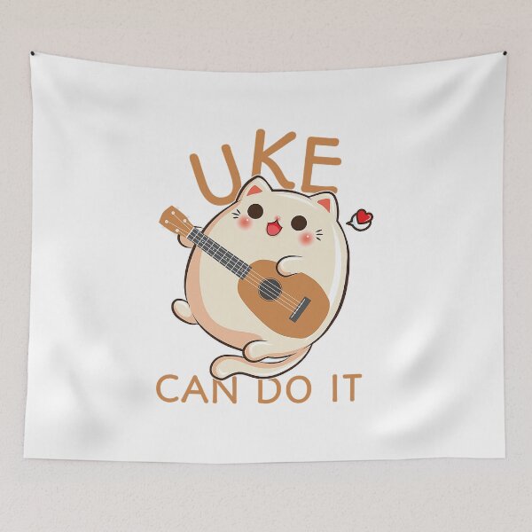 Item preview, Ukulele print Funny Uke Can Do It Cat Playing product Gift  designed and sold by JodyLamp.