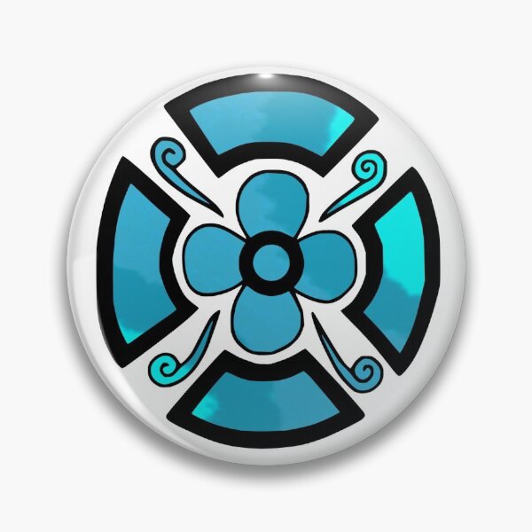 Item preview, Flower shield (turquoise tie dye) designed and sold by Encie-Designs.