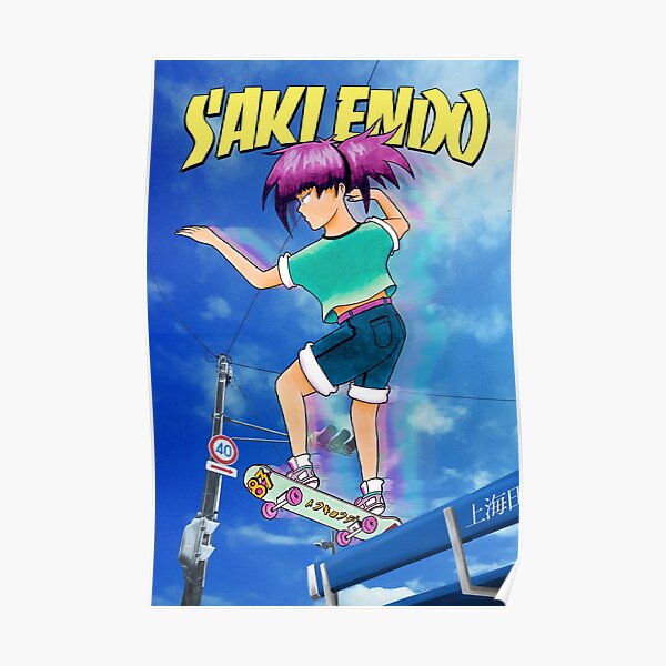 Saki Endo - Manga / Anime Skater Girl Catching Air - Skateboarder (Future Saviors) Poster