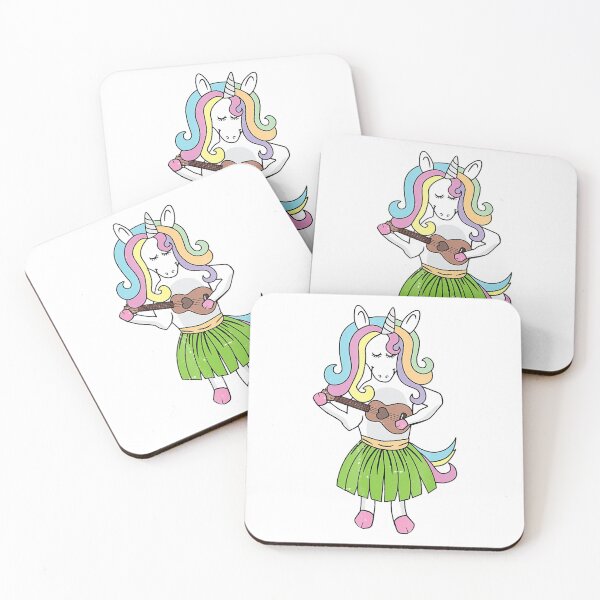 Item preview, Unicorn Playing Ukulele - Cute Hawaiian Unicorn  designed and sold by JodyLamp.
