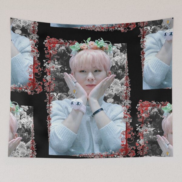 Item preview, Yoo Kihyun MONSTA X Kihyun Korean Kpop Floral Design designed and sold by Piosenka Art.