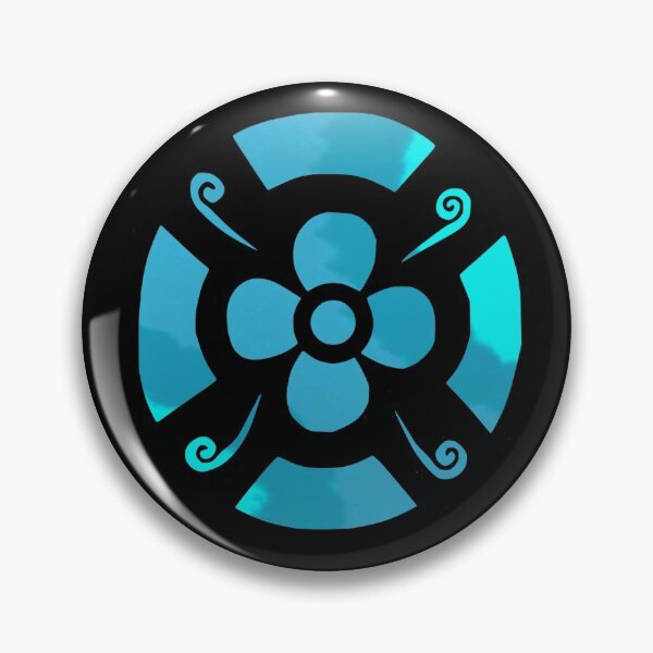 Item preview, Flower shield (turquoise tie dye on black) designed and sold by Encie-Designs.