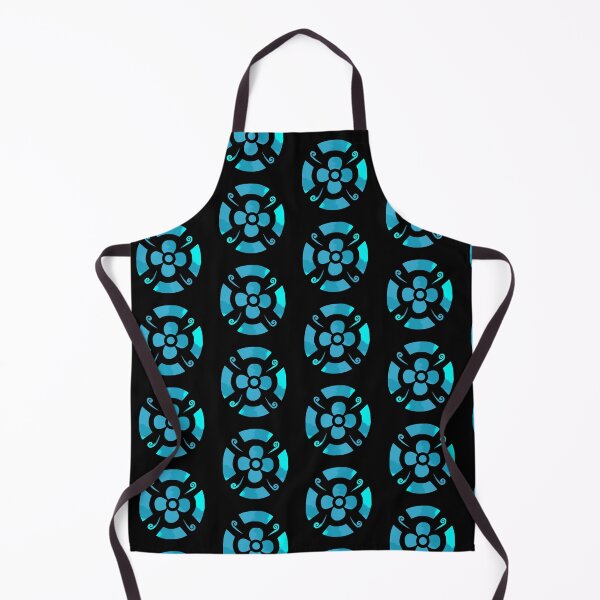Item preview, Flower shield (turquoise tie dye on black) designed and sold by Encie-Designs.