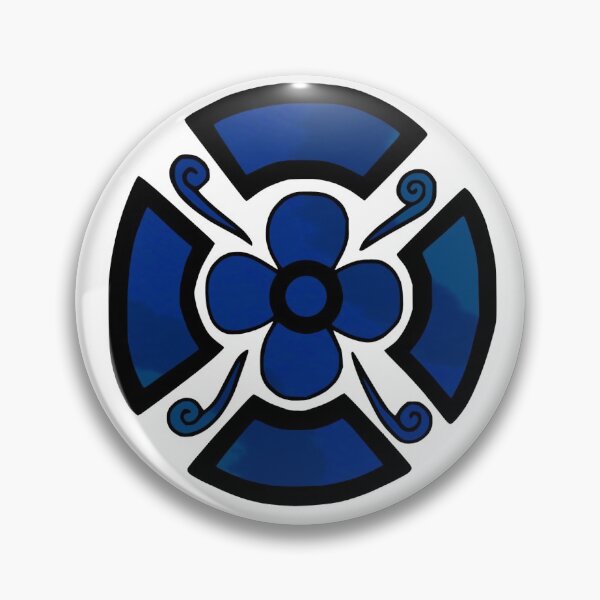 Item preview, Flower shield (dark blues tie dye)  designed and sold by Encie-Designs.