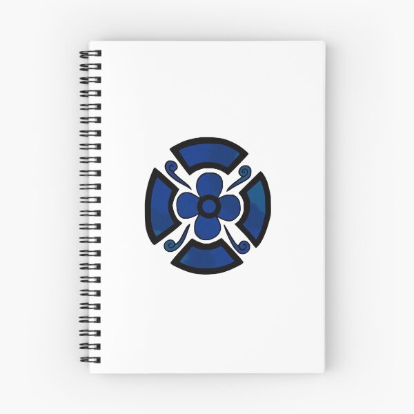 Aperçu de l'œuvre Bouclier de fleur (teinte de cravate bleu foncé) créée et vendue par Encie-Designs.