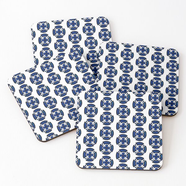 Item preview, Flower shield (dark blues tie dye)  designed and sold by Encie-Designs.