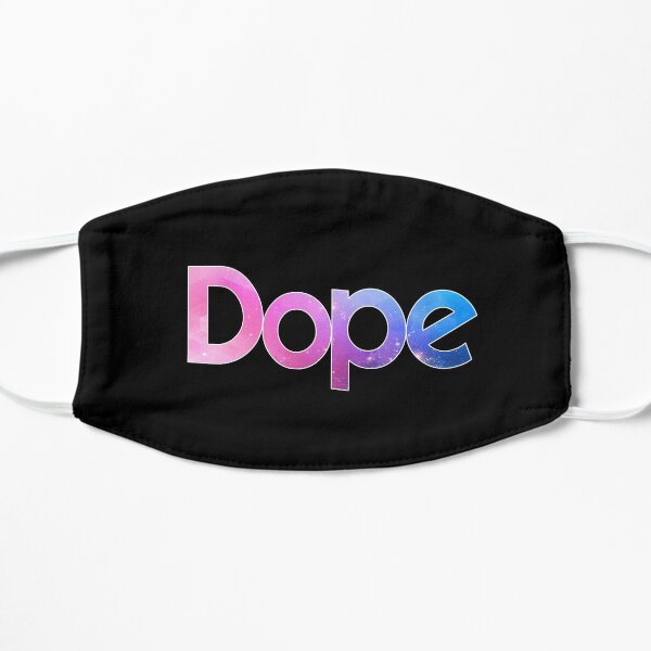 Galaxy Dope, cool, awesome, black Flat Mask
