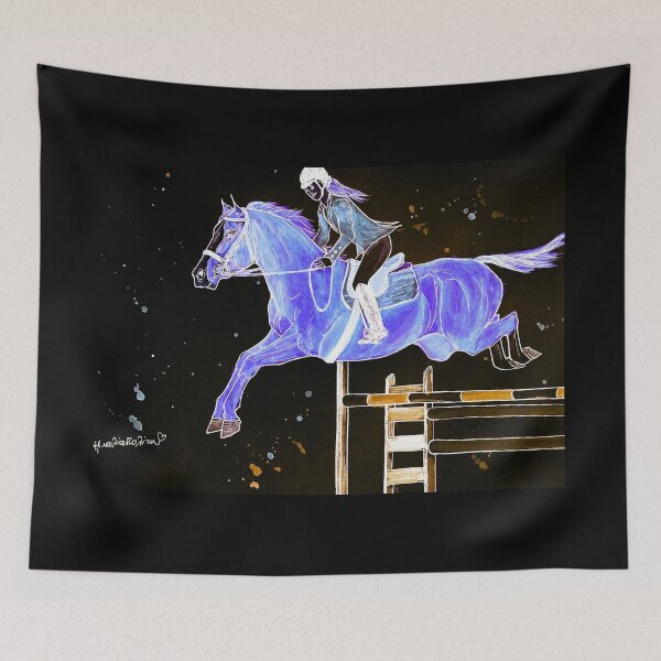 Item preview, Purple show jumping girl and pony designed and sold by horseaddicted.