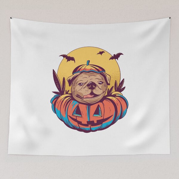 Item preview, Pug Halloween sunset bitbull designed and sold by TRIBExSPACE.