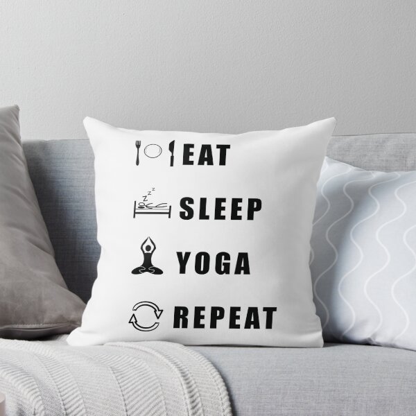 Item preview, Eat, Sleep, Yoga, Repeat - Black designed and sold by BusyMonkeys.