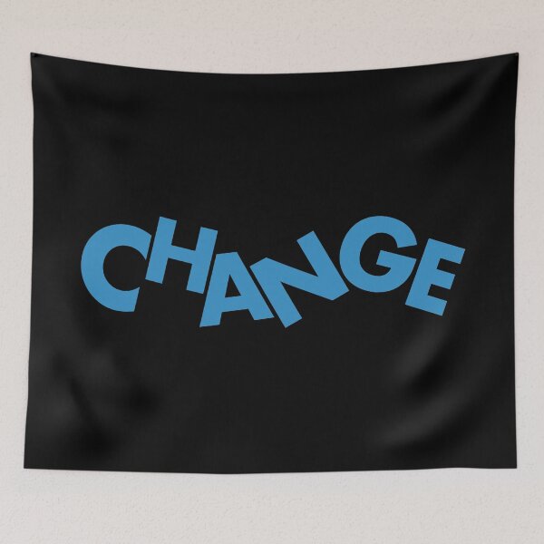 Item preview, Modern, creative, playful typographic graphic design of Change designed and sold by theendup.