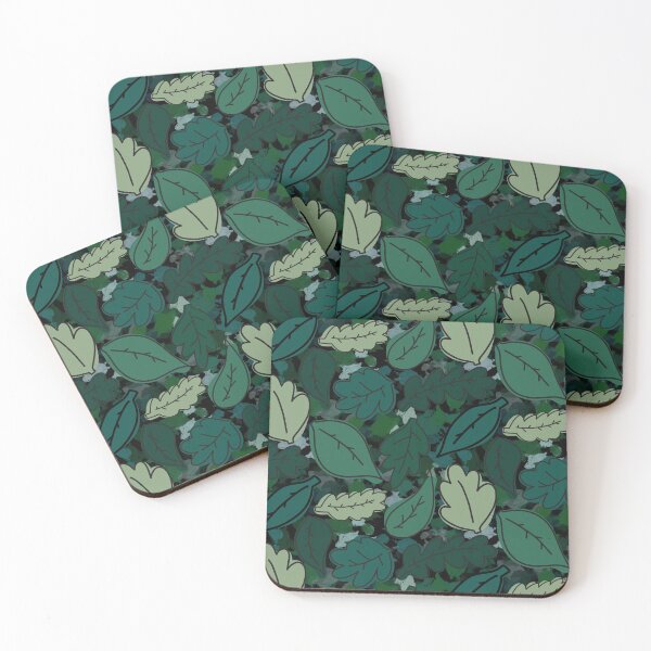 Item preview, Green abstract leaves designed and sold by heatherbenner.