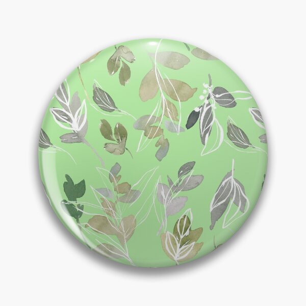 Item preview, mint watercolor leaves pattern designed and sold by uniFashions.