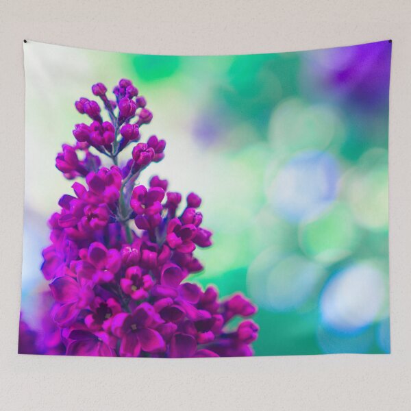 Item preview, vibrant purple dainty flowers with soft background designed and sold by no-photo.