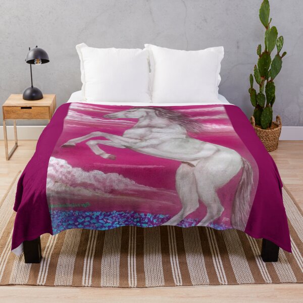 Item preview, Rearing horse in pink sunset designed and sold by horseaddicted.
