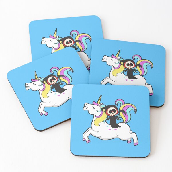 Item preview, Grim Reaper Riding A Unicorn designed and sold by GleamingGiant.