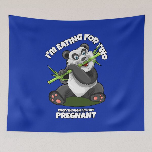 Item preview, I'm eating for two even though I'm not pregnant (panda) funny designed and sold by SolidEarthArt.