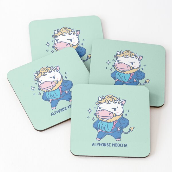Item preview, Alphonse Moocha funny Artist Animal pun with punny quote designed and sold by SPIRIMAL.