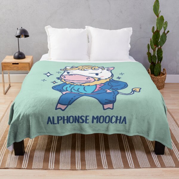 Item preview, Alphonse Moocha funny Artist Animal pun with punny quote designed and sold by SPIRIMAL.