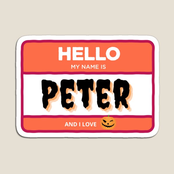 Item preview, Hello my name is Peter, I love Pumpkin, Peter Peter Pumpkin Eater, Scary Looking Halloween Fonts designed and sold by subtleday.