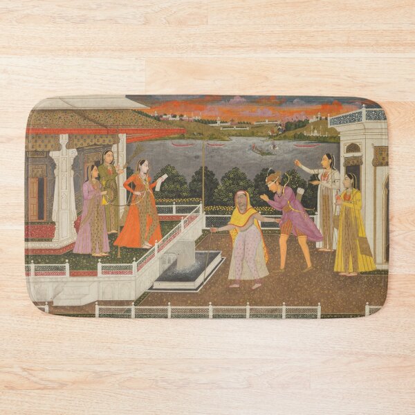 Item preview, A Blindfolded Suitor is Brought Before a Princess designed and sold by HinduArtGallery.