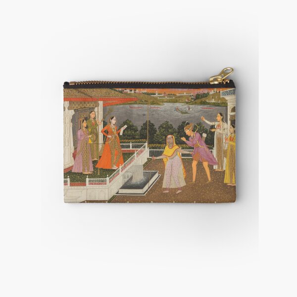 Item preview, A Blindfolded Suitor is Brought Before a Princess designed and sold by HinduArtGallery.