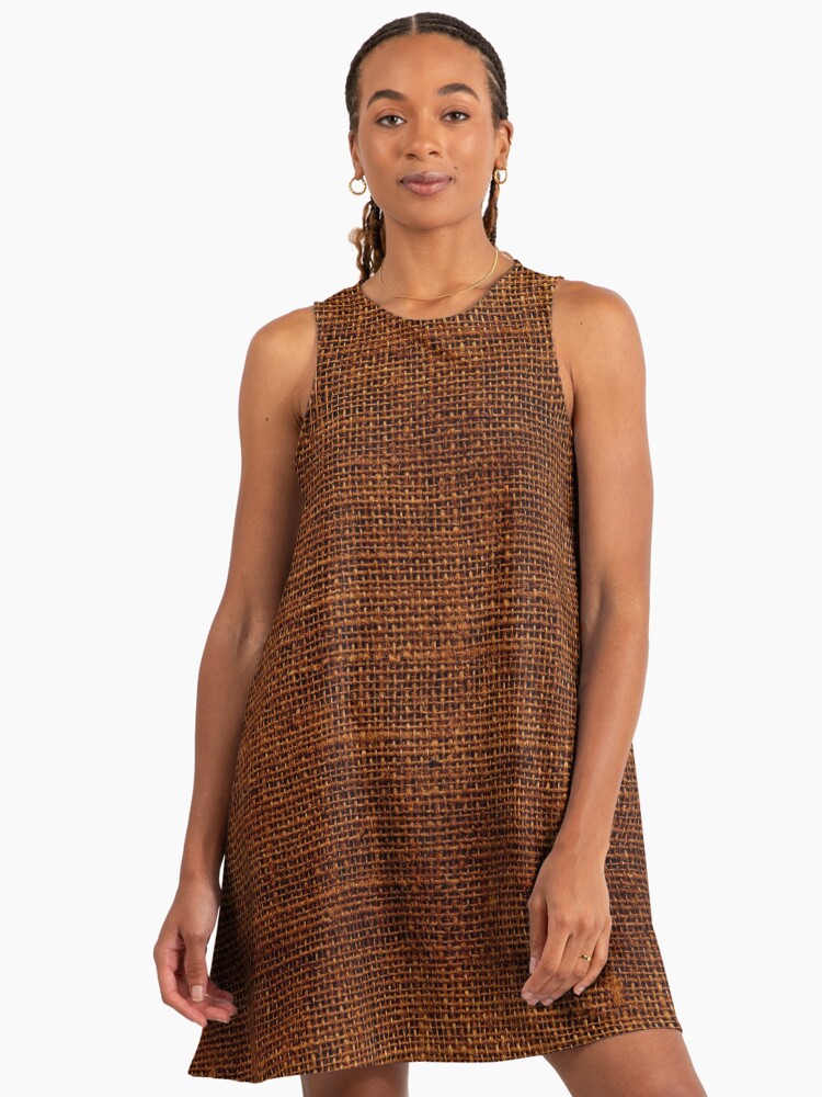 chinese dress ladies Textured Balloon Sleeve A-Line Dress