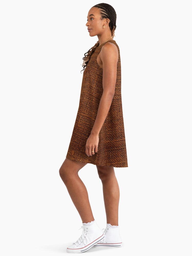 Jute Burlap Texture Jute A-Line Dress Jute Burlap Texture Jute A-Line Dress