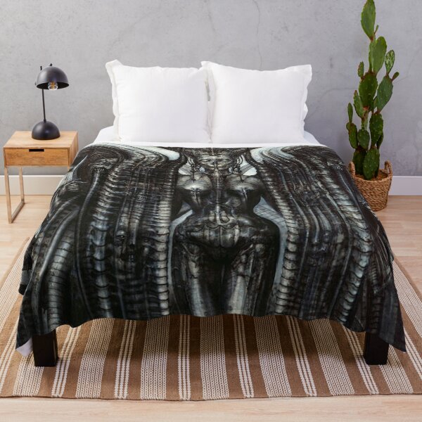 Lilith Steam Punk HR Giger Throw Blanket