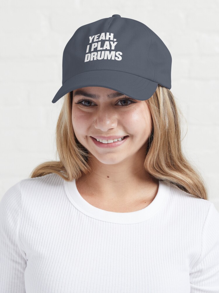 Alternate view of Yeah I Play Drums funny Drummer Shirt for Drum Players Cap