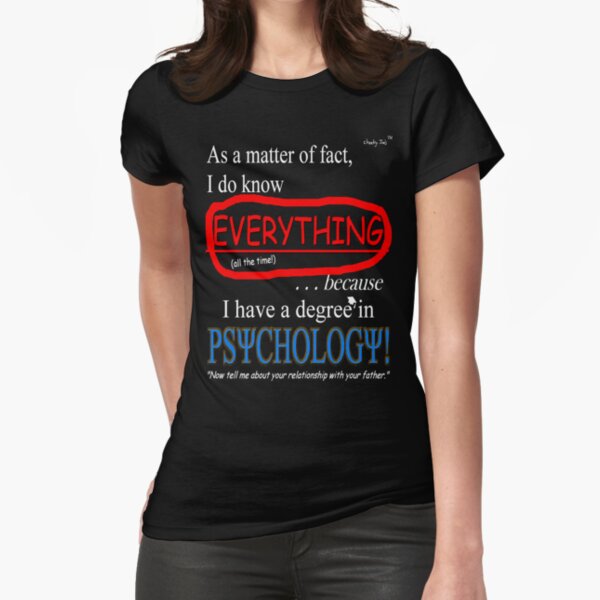 Psychology Degree (Dark Backgrounds) Fitted T-Shirt
